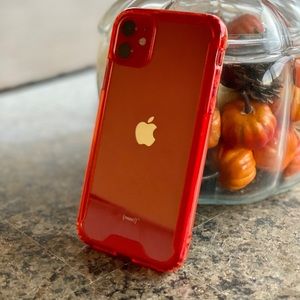 New IPhone 11 phone case. Color Transparent Red